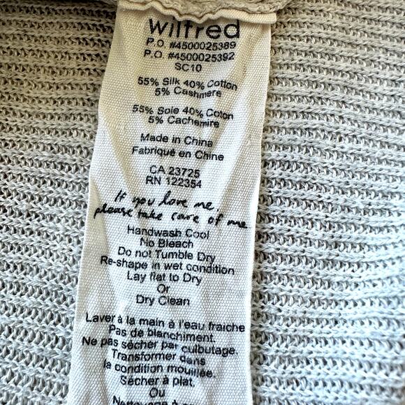 Artizia Wilfred Balzac Cashmere and Silk Leopard Ribbed Knit Top Sweater Size S - Picture 5 of 8